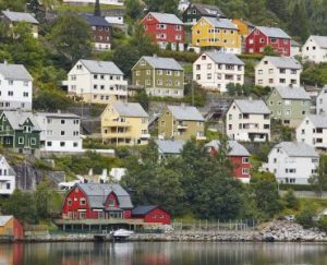 a bunch of houses that are on a hill
