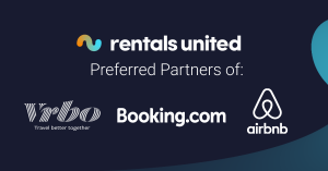 the logos for rentals united, preferred partners of viro, and airbnb